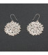 Pendientes hortensia plata