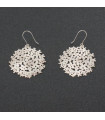 Pendientes hortensia plata