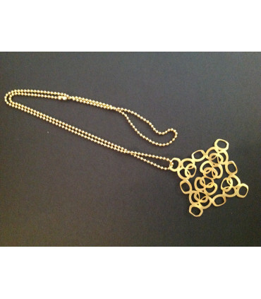 Colgante geométrico oro
