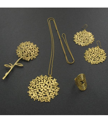 Colgante Corto Hortensia Oro