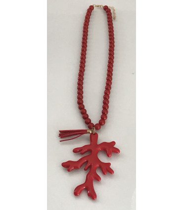 Collar Resina modelo coral