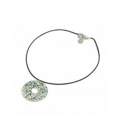 Colgante piedras azules plata