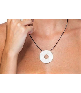 Colgante corto destellos plata