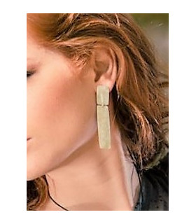 Pendientes Zen Rectángulo en Oro