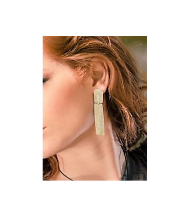 Pendientes Zen Rectángulo en Oro