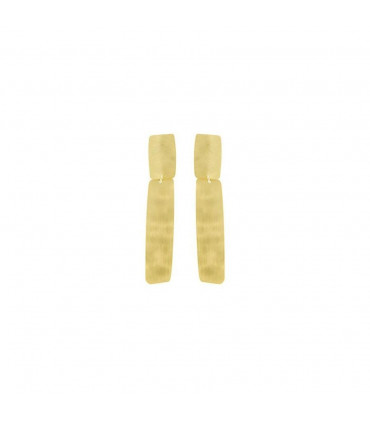 Pendientes Zen Rectángulo en Oro