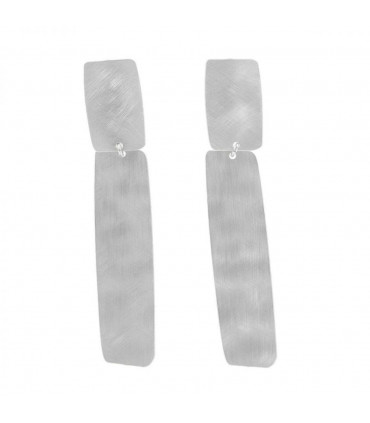 Pendientes Zen Rectangular Plata