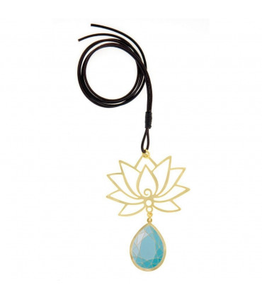 Colgante Flor de Loto Turquesa