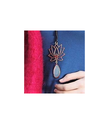 Colgante Flor de Loto Turquesa