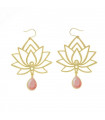 Pendientes Flor de Loto Ambar