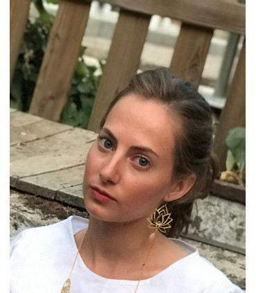 Pendientes Flor de Loto Ambar