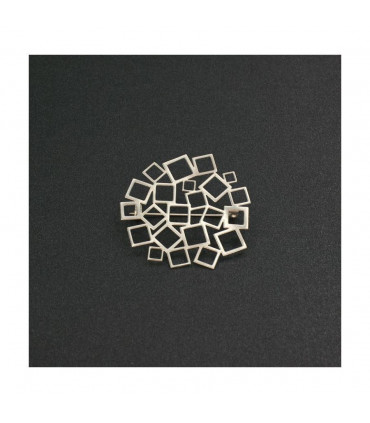 Broche Cuadrado Cuadrado Plata