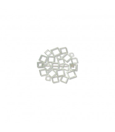 Broche Cuadrado Cuadrado Plata