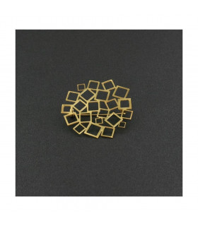 Broche Cuadrado Cuadrado Oro