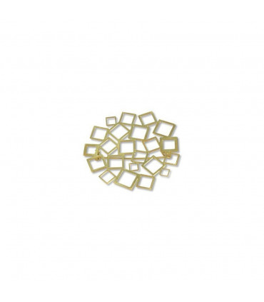 Broche Cuadrado Cuadrado Oro