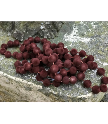 Collar largo bolitas teriopelo