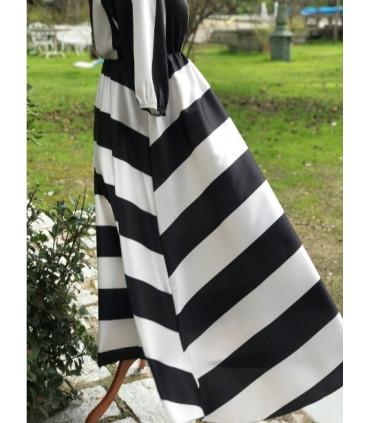 Vestido largo Rayas